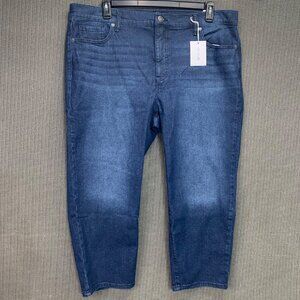 Jessica Simpson Aster Womens Size 18WS Dark Wash High Rise Slim Straight Jeans